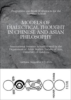 Naslovnica programa in knjižice povzetkov poletne šole Models of Dialectical Thought in Chinese and Asian Philosophy